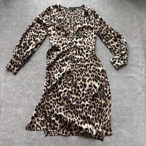 Majorelle Satin Leopard Midi Dress